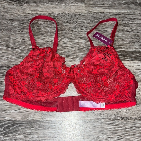 NWT Adore Me Scarlet bra (36C) and NWT Ebony Lace Pantie Set (small) - Picture 2 of 7